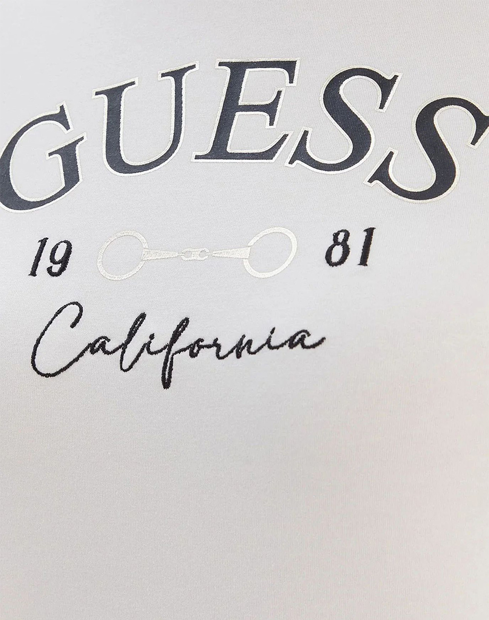 Guess Beatriz Cn Ss T-Shirt Μπλούζα Γυναικείο V6Ri02J1314-G011 White Γυναικεία ρούχα μπλούζες Τ-Shirt Politikos Shop Πολιτικός