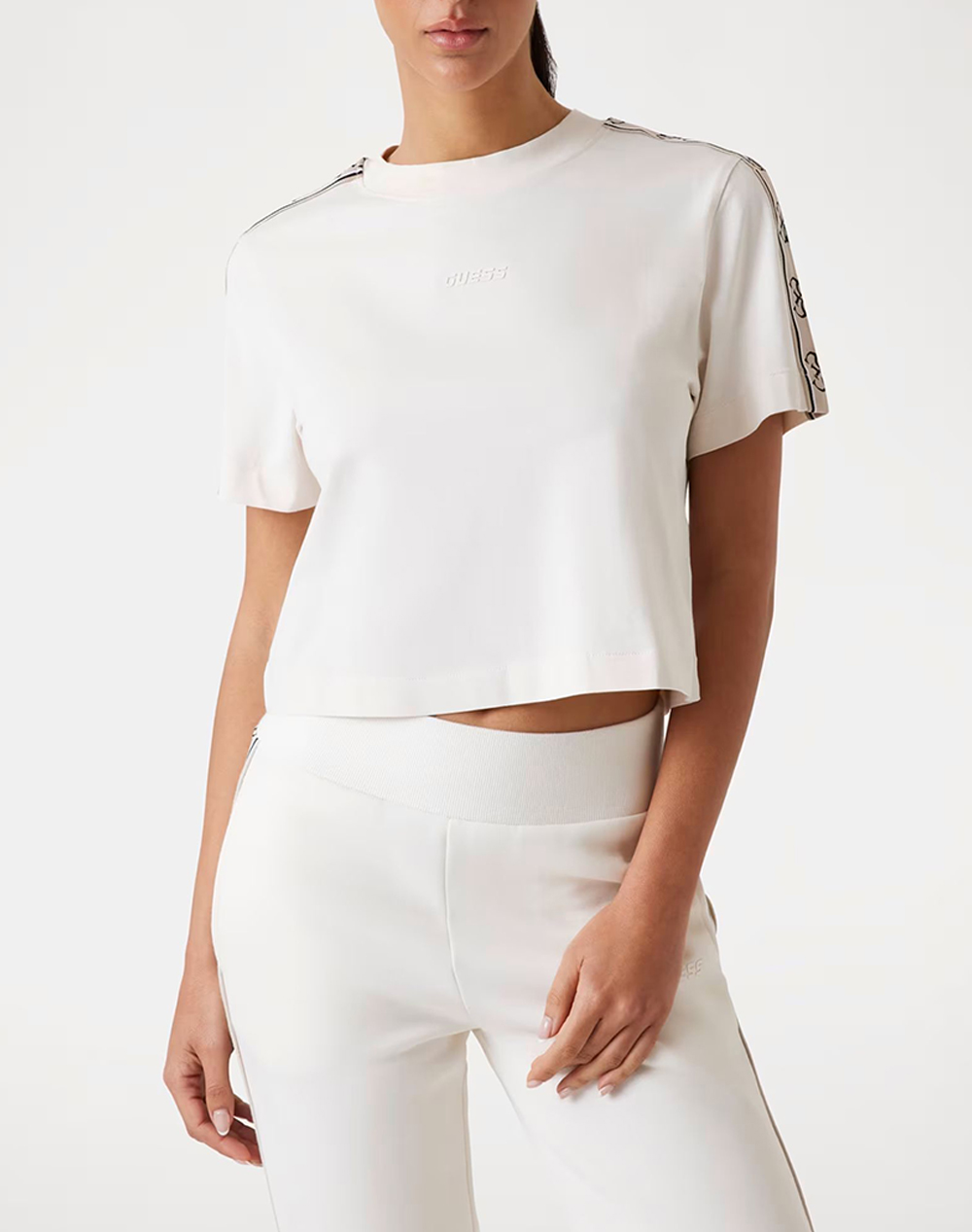 GUESS BRITNEY CROP TEE ΜΠΛΟΥΖΑ ΓΥΝΑΙΚΕΙΟ V3RI08I3Z14-G6K5 White