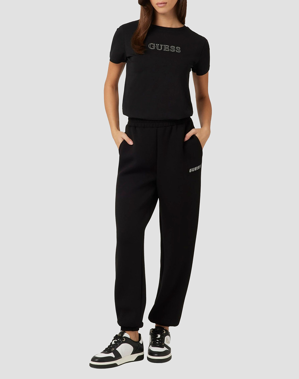 Guess Briana Ss T-Shirt Μπλούζα Γυναικείο V3Bi11J1314-Jblk Black Γυναικεία ρούχα μπλούζες Τ-Shirt Politikos Shop Πολιτικός