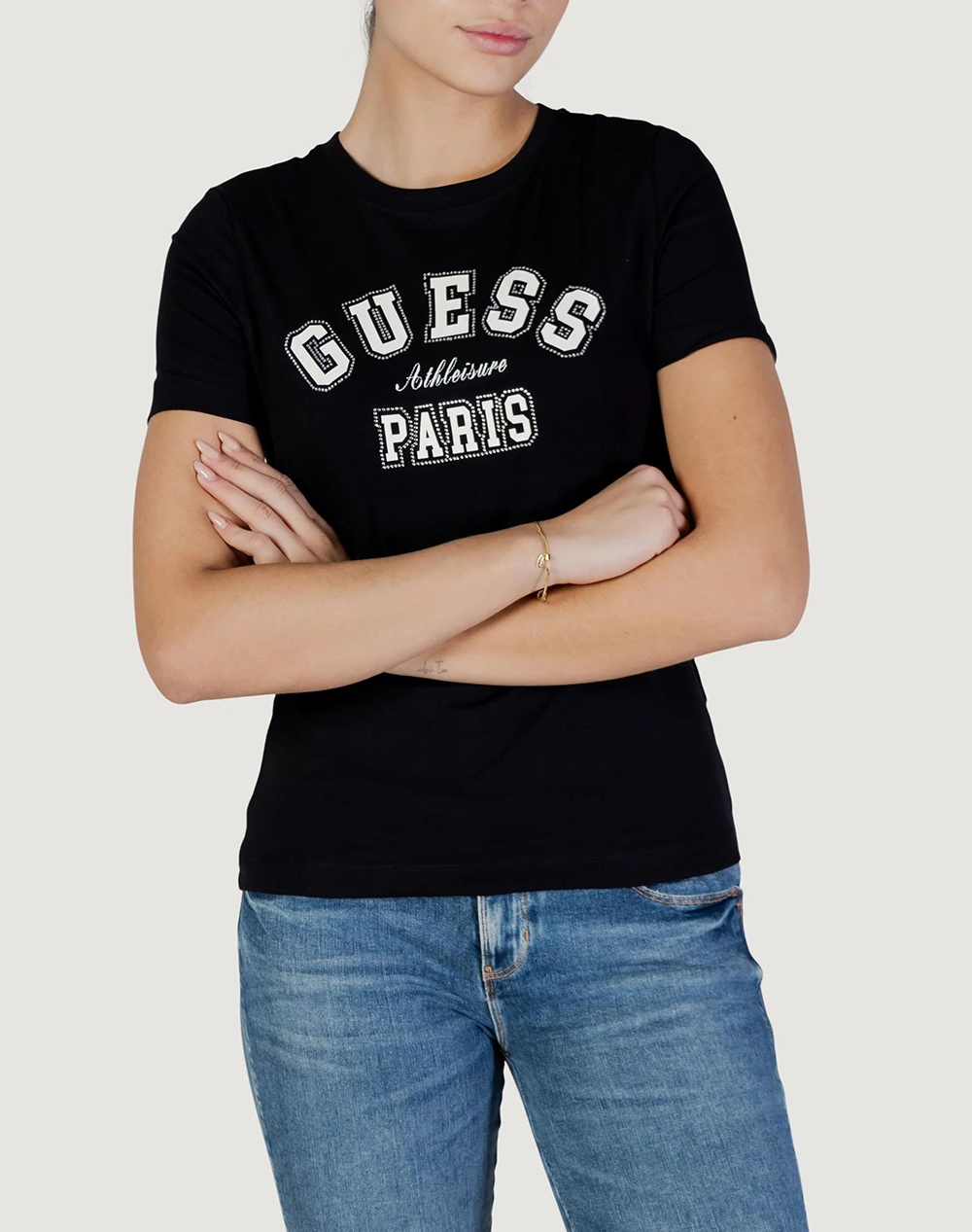 GUESS ANITA CN SS T-SHIRT ΜΠΛΟΥΖΑ ΓΥΝΑΙΚΕΙΟ V6RI15J1314-JBLK Black