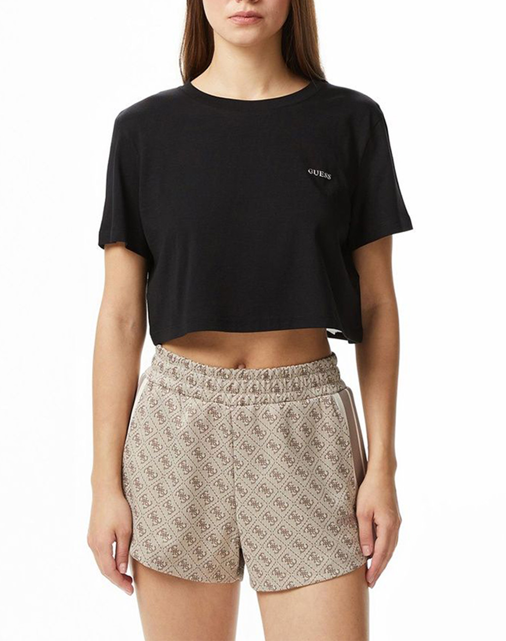 GUESS SELENE SS CN T-SHIRT ΜΠΛΟΥΖΑ ΓΥΝΑΙΚΕΙΟ V6GI17K2984-JBLK Black