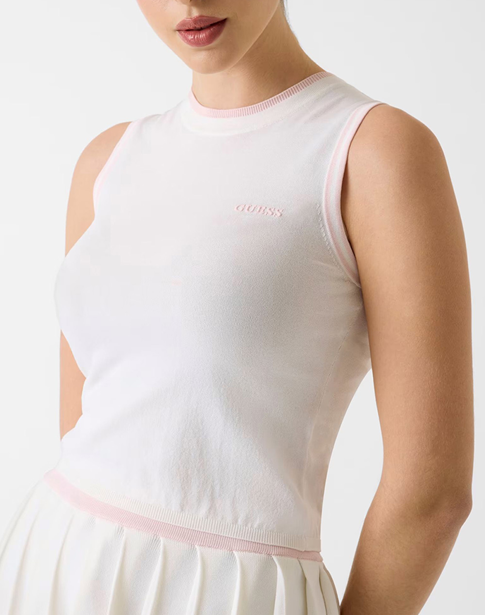 GUESS GABRY CN SL TOP SWTR ΦΟΥΤΕΡ ΓΥΝΑΙΚΕΙΟ V6GR02Z0723-A10F OffWhite