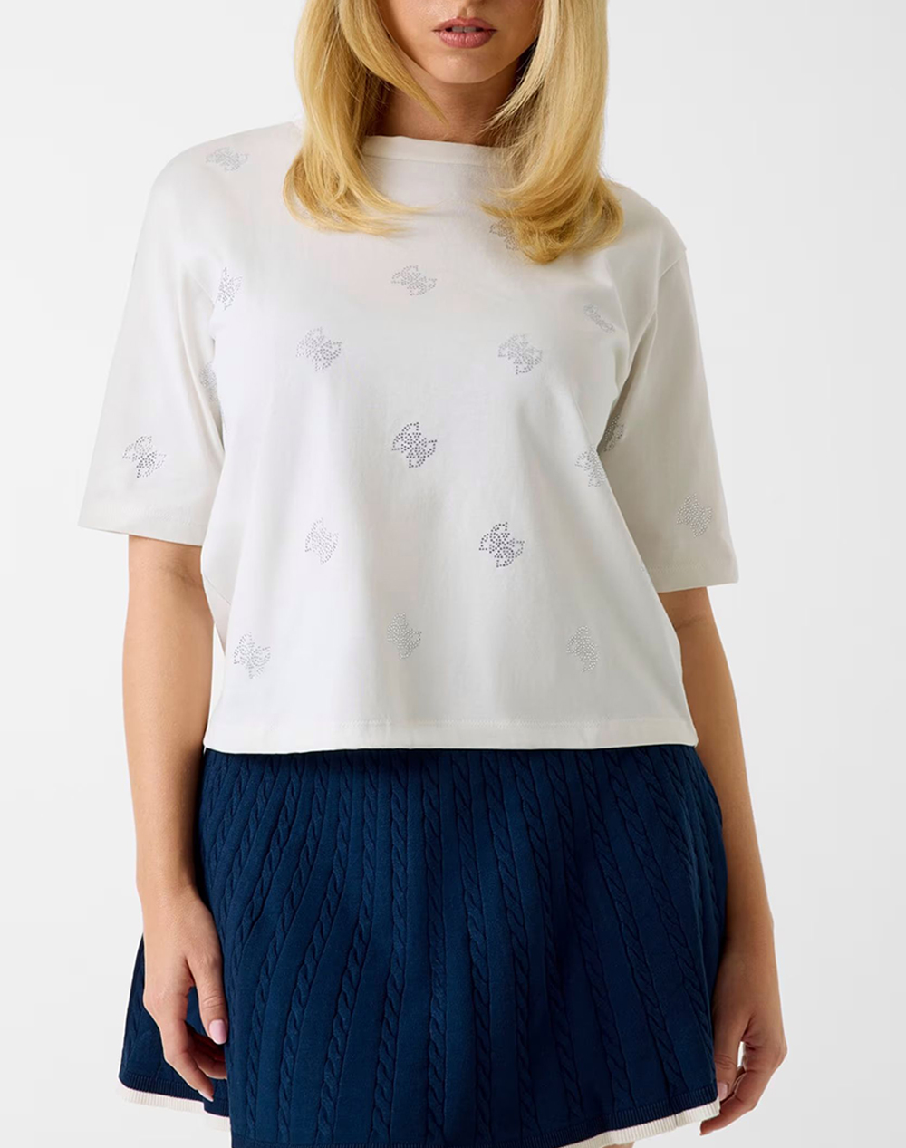 GUESS SILVY 4G SS CN T-SHIRT ΜΠΛΟΥΖΑ ΓΥΝΑΙΚΕΙΟ V6GI18K2985-G056 White