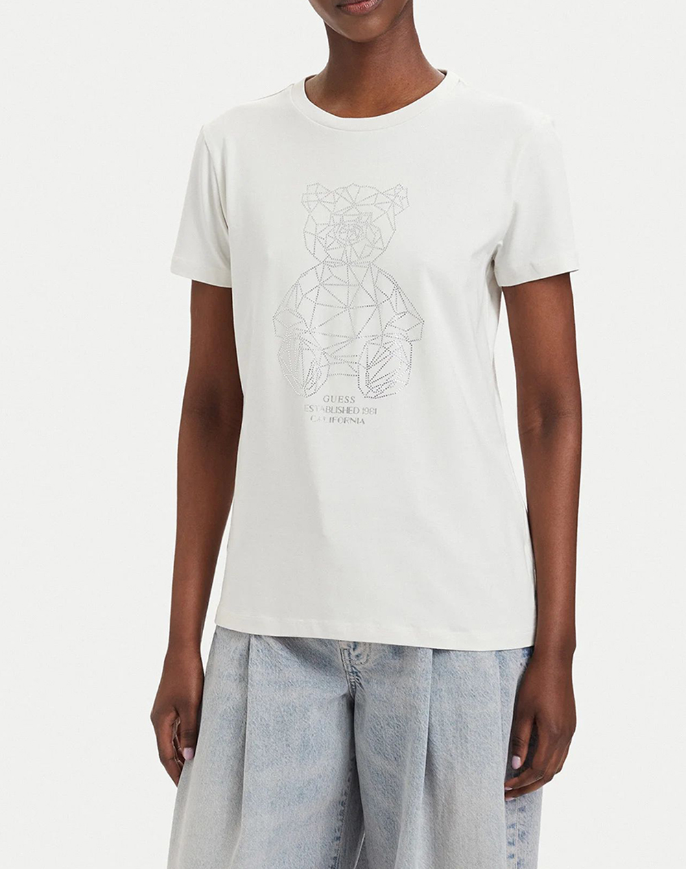 GUESS ROMY SS CN T-SHIRT ΜΠΛΟΥΖΑ ΓΥΝΑΙΚΕΙΟ V6GI12K3325-G056 Ecru