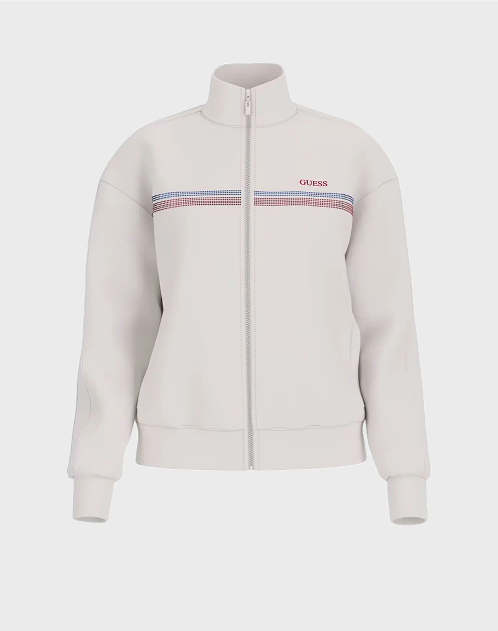 GUESS BERTHE HIGH NECK FULL-ZIP SWEA ΦΟΥΤΕΡ ΓΥΝΑΙΚΕΙΟ V6RQ01KCAY2-G018 OffWhite
