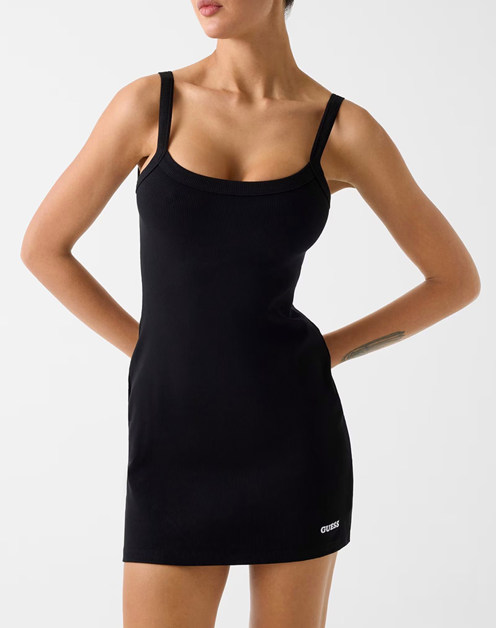 GUESS STELLA RIB SHORT DRESS ΦΟΡΕΜΑ ΓΥΝΑΙΚΕΙΟ V6GK11K3181-JBLK Black