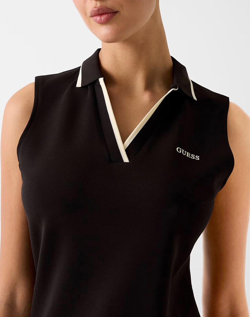 Guess Jasmine Sleeveless Dress Φόρεμα Γυναικείο V6Gk02K2928-Jblk Black Γυναικεία ρούχα φορέματα Politikos Shop Πολιτικός