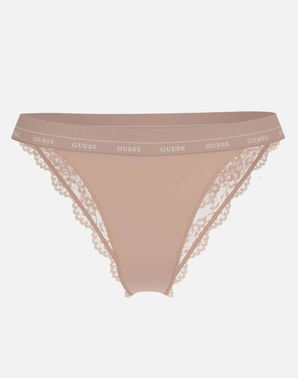 Guess Γυναικείο Εσώρουχο Σλιπ Μπεζ Πολυαμίδιο Ελαστάνη