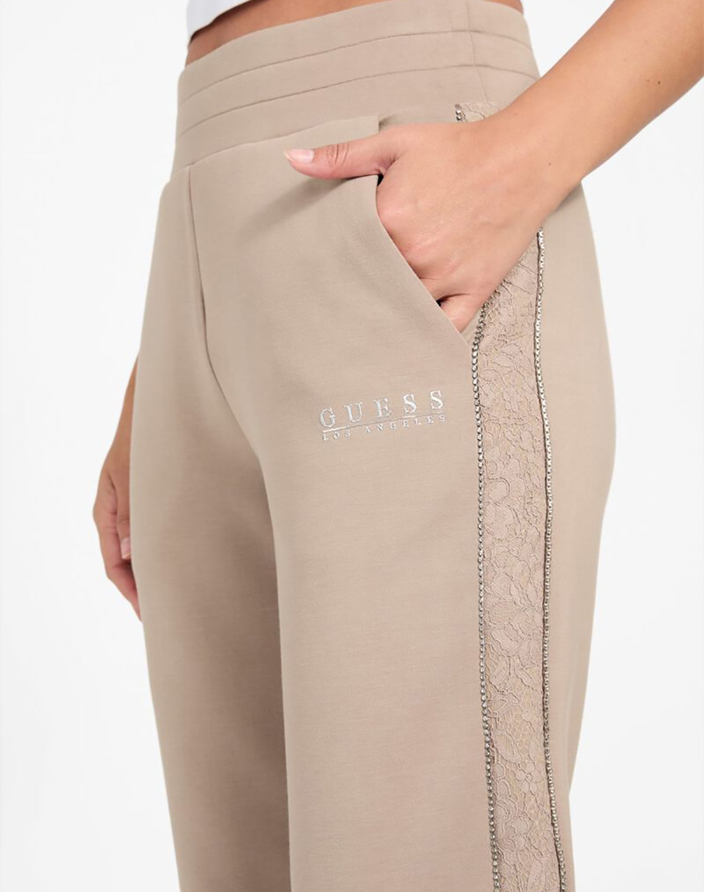 GUESS NEW VICTOIRE SCUBA PANT ΠΑΝΤΕΛΟΝΙ ΓΥΝΑΙΚΕΙΟ W6RB45KBYE2-A10L Biege φωτογραφία