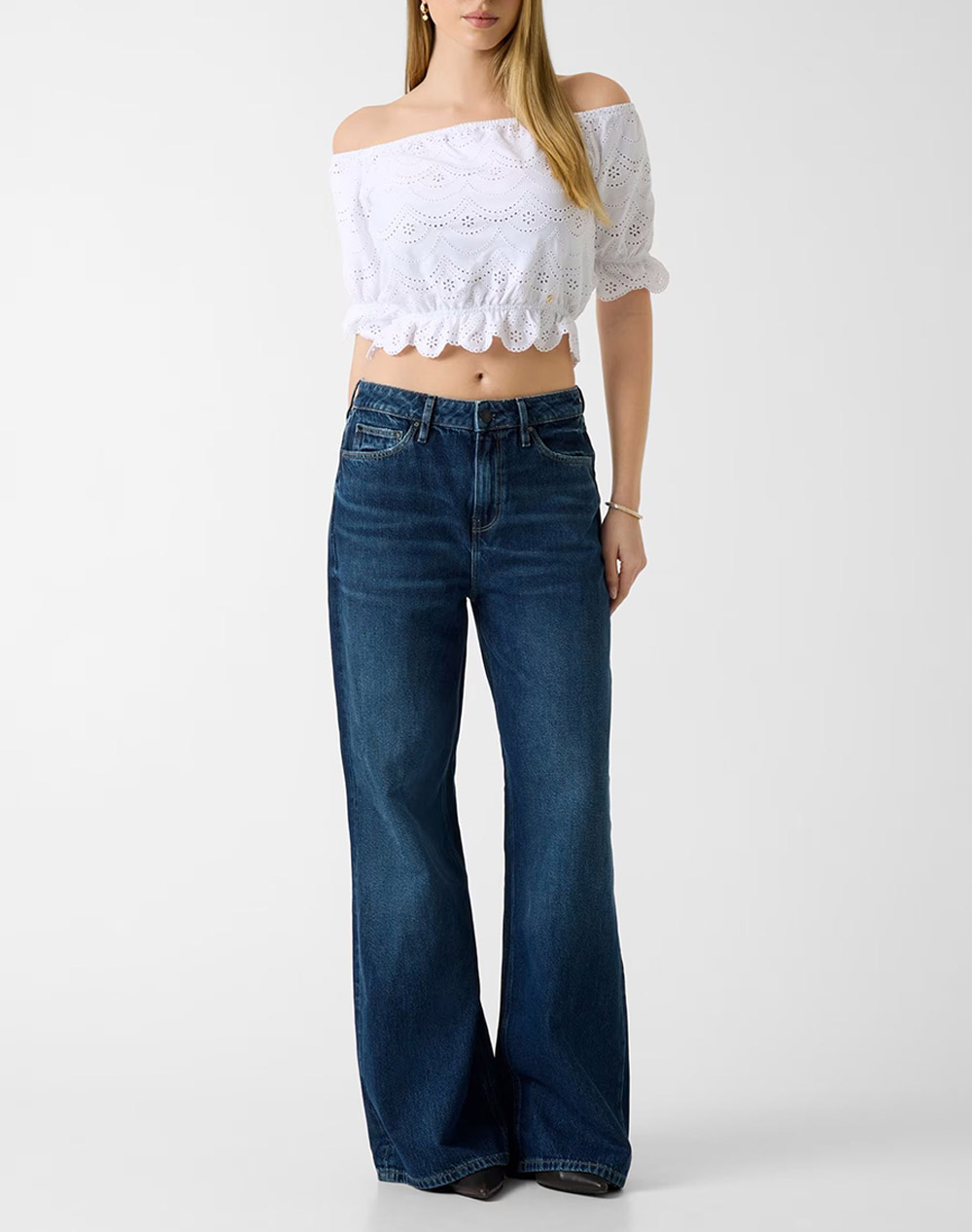 Guess Bellflower Παντελόνι Γυναικείο W6Ra82D3Y0L-Spcn Denimblue Γυναικεία ρούχα παντελόνια Jean 5P Cargo Politikos Shop Πολιτικός