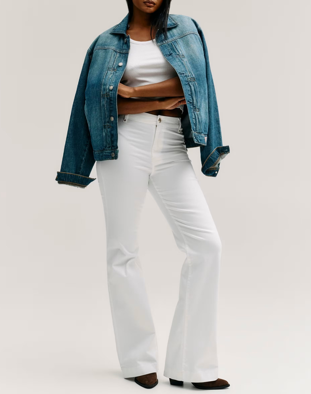 Guess New Faye Pant Παντελόνι Γυναικείο W6Ga0Pw2440-G011 White Γυναικεία ρούχα παντελόνια Chinos Politikos Shop Πολιτικός