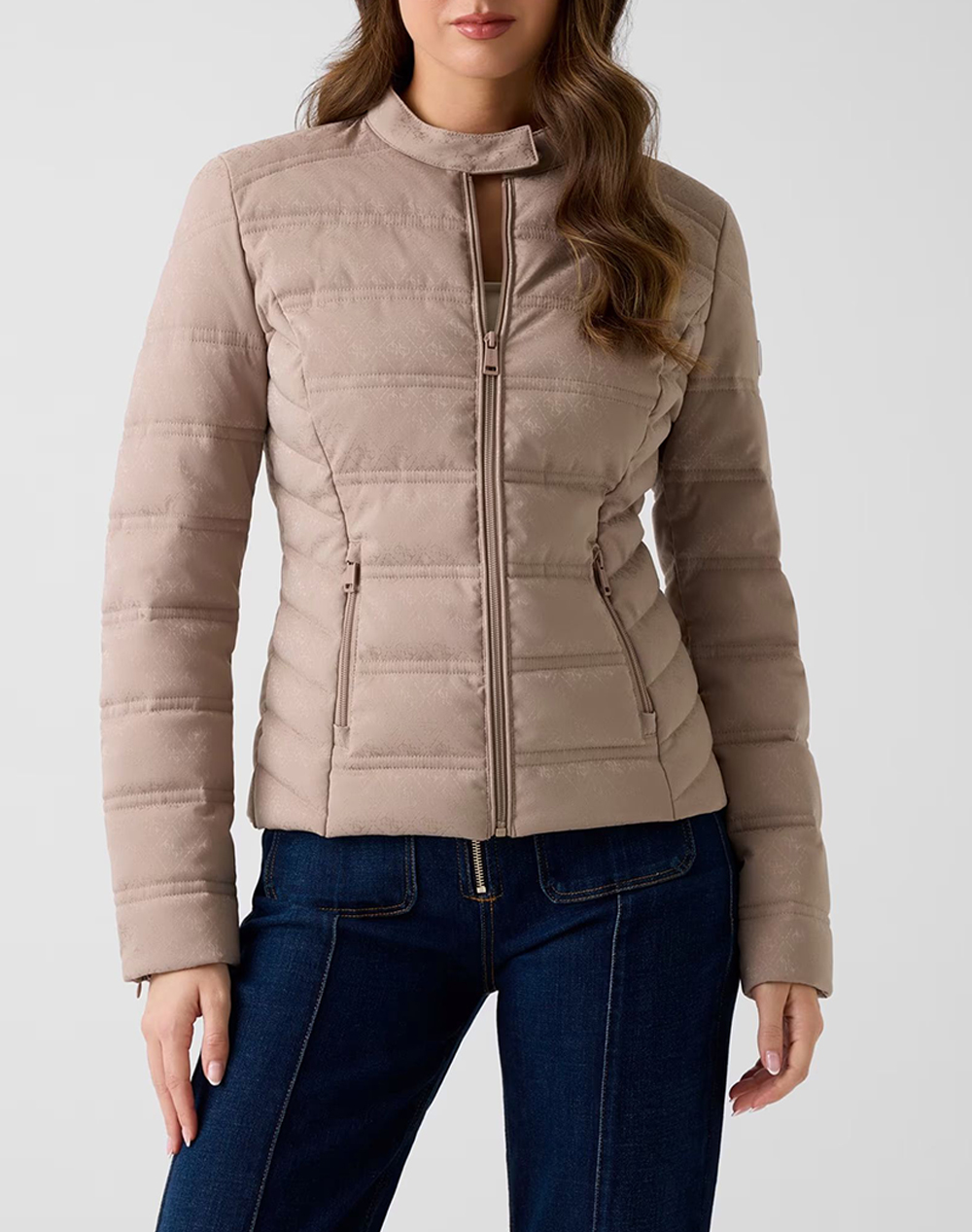 GUESS NEW VONA LOGO JACKET ΜΠΟΥΦΑΝ ΓΥΝΑΙΚΕΙΟ W6RL02WJ492-A10L Biege
