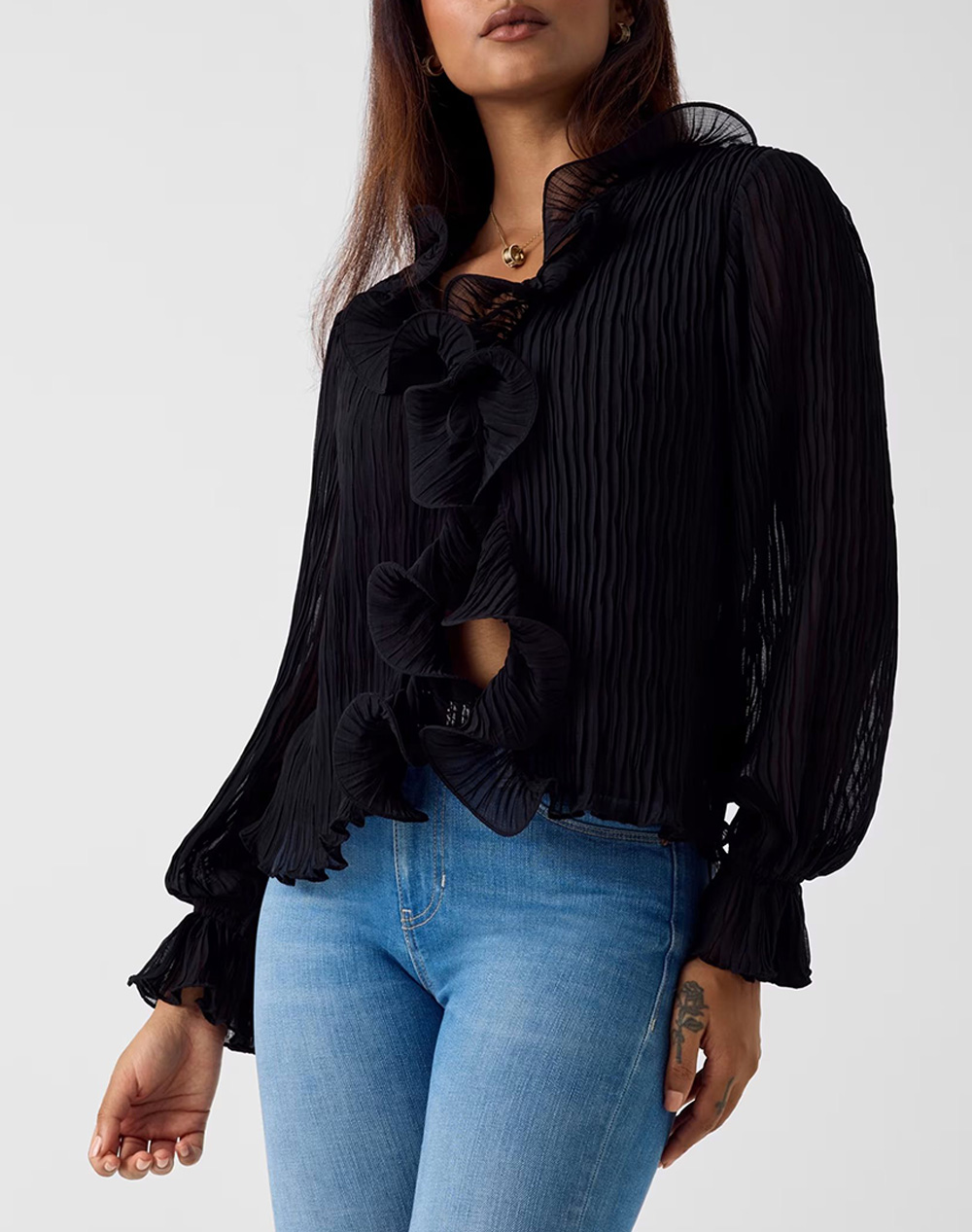 GUESS LS FAYE TOP ΠΟΥΚΑΜΙΣΟ ΓΥΝΑΙΚΕΙΟ W6RH31WI342-JBLK Black