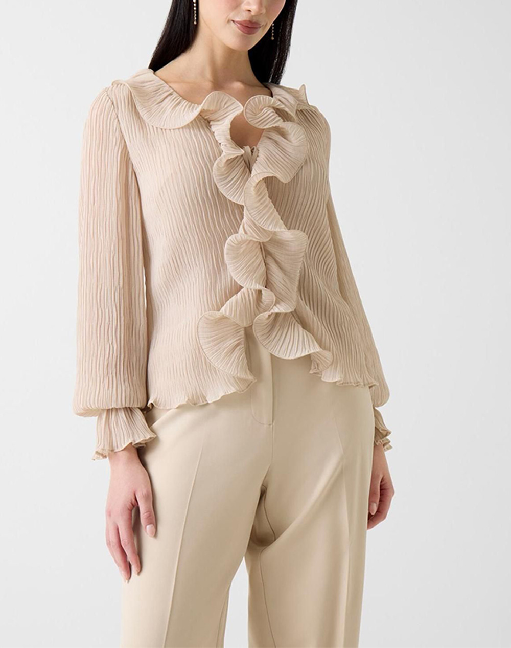 GUESS LS FAYE TOP ΠΟΥΚΑΜΙΣΟ ΓΥΝΑΙΚΕΙΟ W6RH31WI342-F1PV Ivory