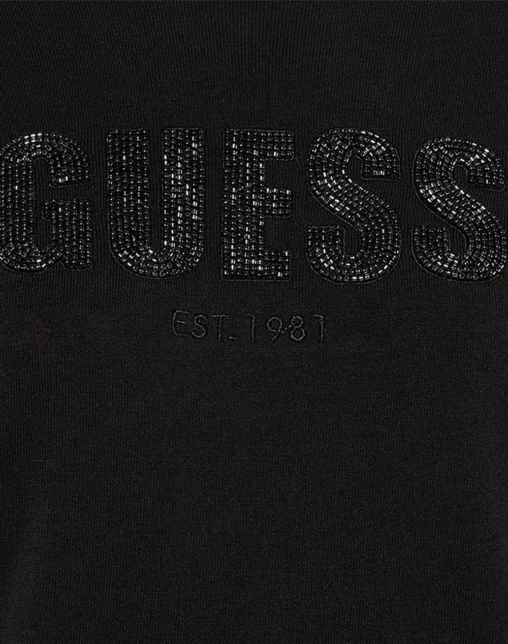 Guess Ss Cn Norah Logo Swtr Πλεκτο Γυναικείο W6Rr47Z2Nq2-Jblk Black Γυναικεία ρούχα μπλούζες Τ-Shirt Politikos Shop Πολιτικός