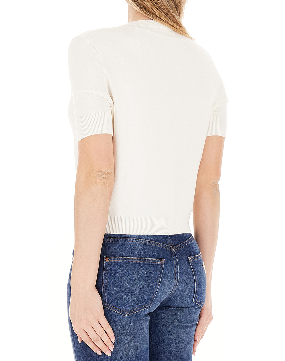 GUESS SS CN NORAH LOGO SWTR ΠΛΕΚΤΟ ΓΥΝΑΙΚΕΙΟ W6RR47Z2NQ2-G012 OffWhite