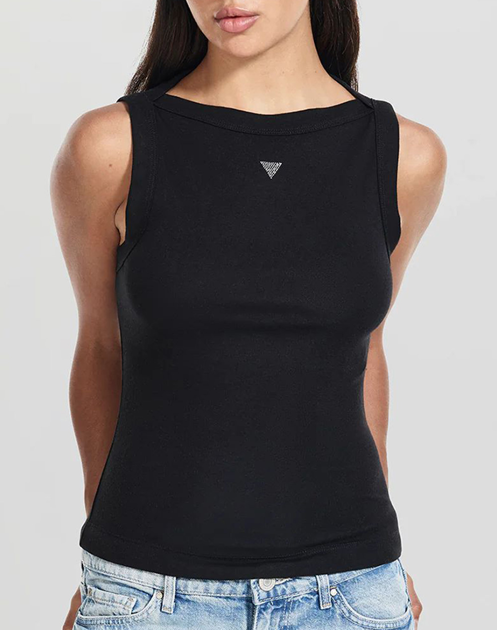 GUESS TINA RIBS TANK TOP ΜΠΛΟΥΖΑ ΓΥΝΑΙΚΕΙΟ W5RP16KCNH2-JBLK Black