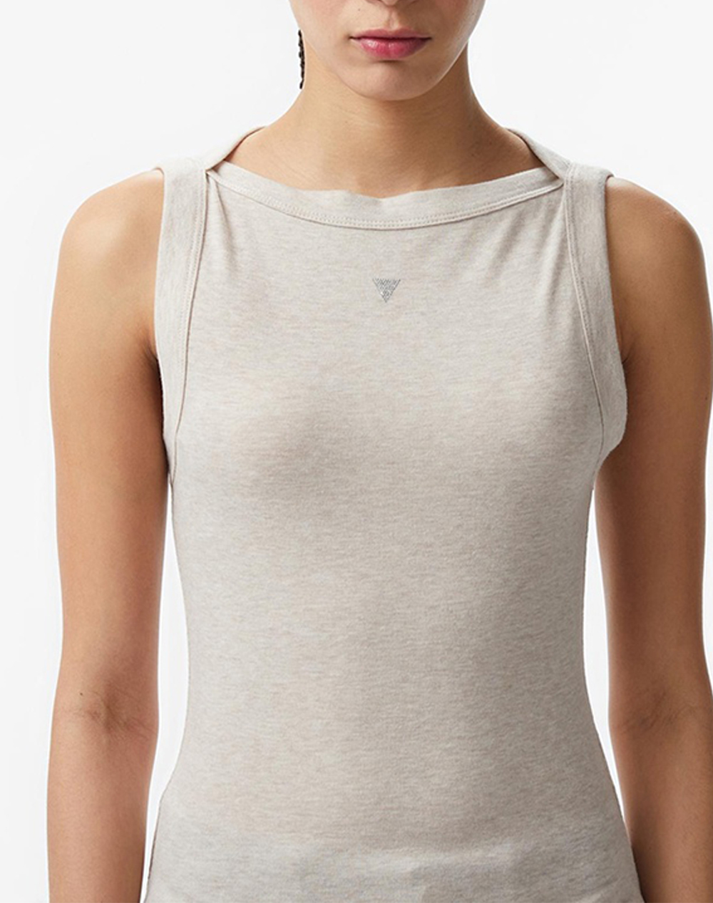 Guess Tina Ribs Tank Top Μπλούζα Γυναικείο W5Rp16Kcnh2-G9B8 Lightgray Γυναικεία ρούχα μπλούζες Τοπ Κορμακια Politikos Shop Πολιτικός
