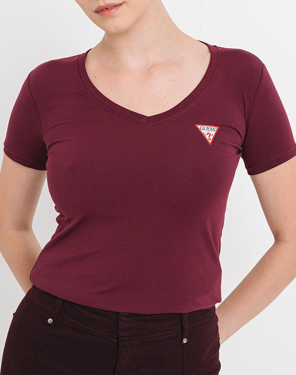 GUESS SS VN MINI TRIANGLE TEE ΜΠΛΟΥΖΑ ΓΥΝΑΙΚΕΙΟ W2YI45J1314-G596 Bordeux