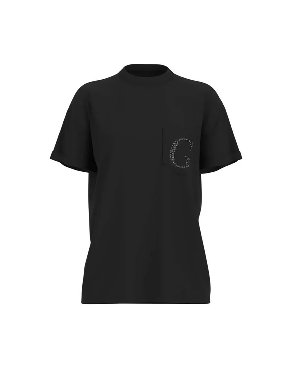 GUESS SS CN POCKET G LOGO TEE ΜΠΛΟΥΖΑ ΓΥΝΑΙΚΕΙΟ W6GI17K3037-JBLK JetBlack