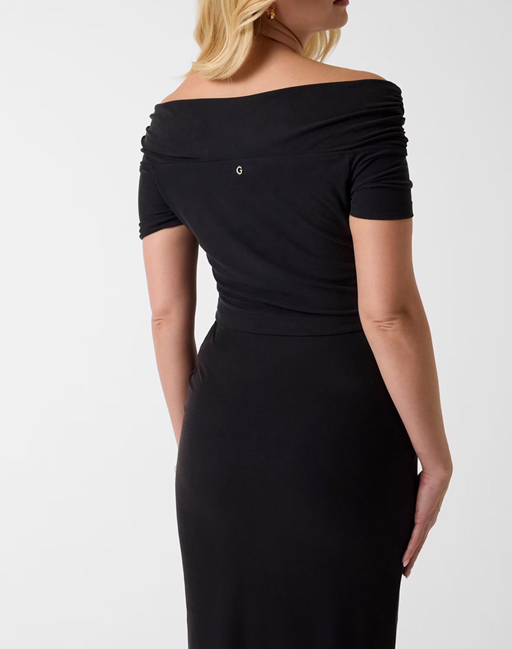 GUESS BRIGITTE OFF SHOULDER TOP ΜΠΛΟΥΖΑ ΓΥΝΑΙΚΕΙΟ W6GP12K2935-JBLK Black