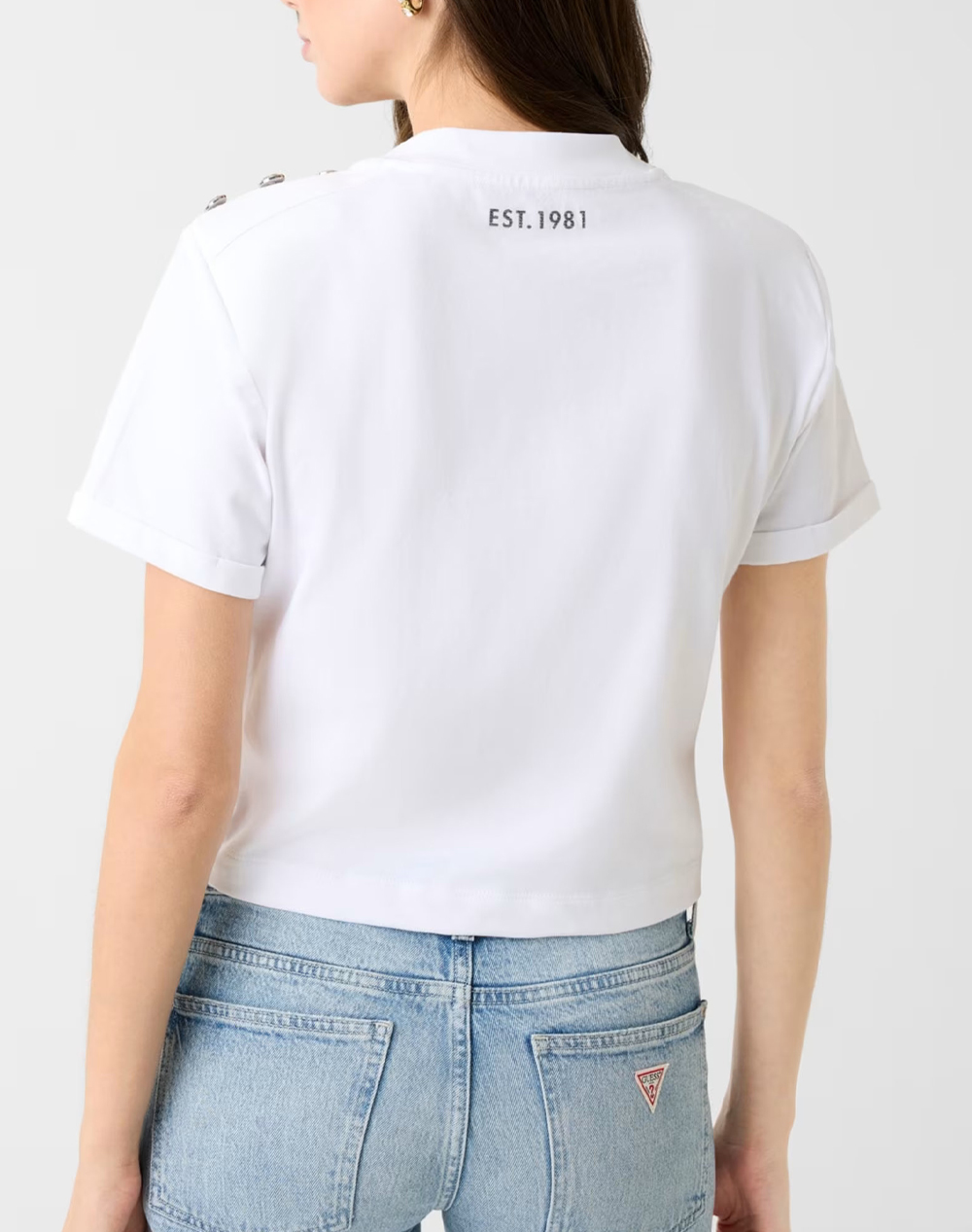 GUESS SS CN MARINA CROP TEE ΜΠΛΟΥΖΑ ΓΥΝΑΙΚΕΙΟ W6GI06K3018-G011 White
