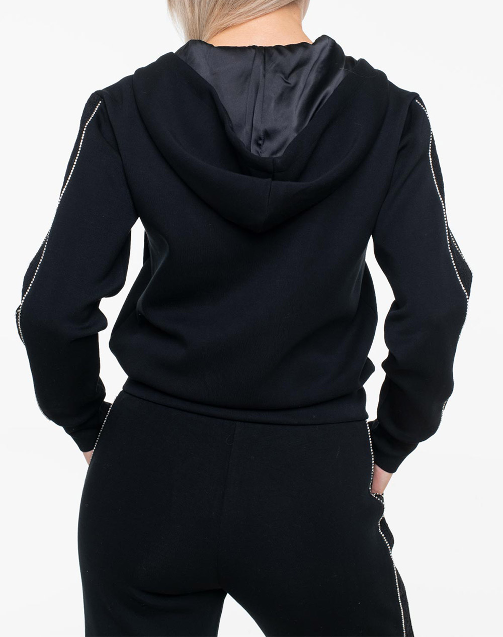 GUESS GUESS NEW HOODED SCUBA SWEATSHIRT ΦΟΥΤΕΡ ΓΥΝΑΙΚΕΙΟ W6RQ12KBYE2-JBLK Black - 2