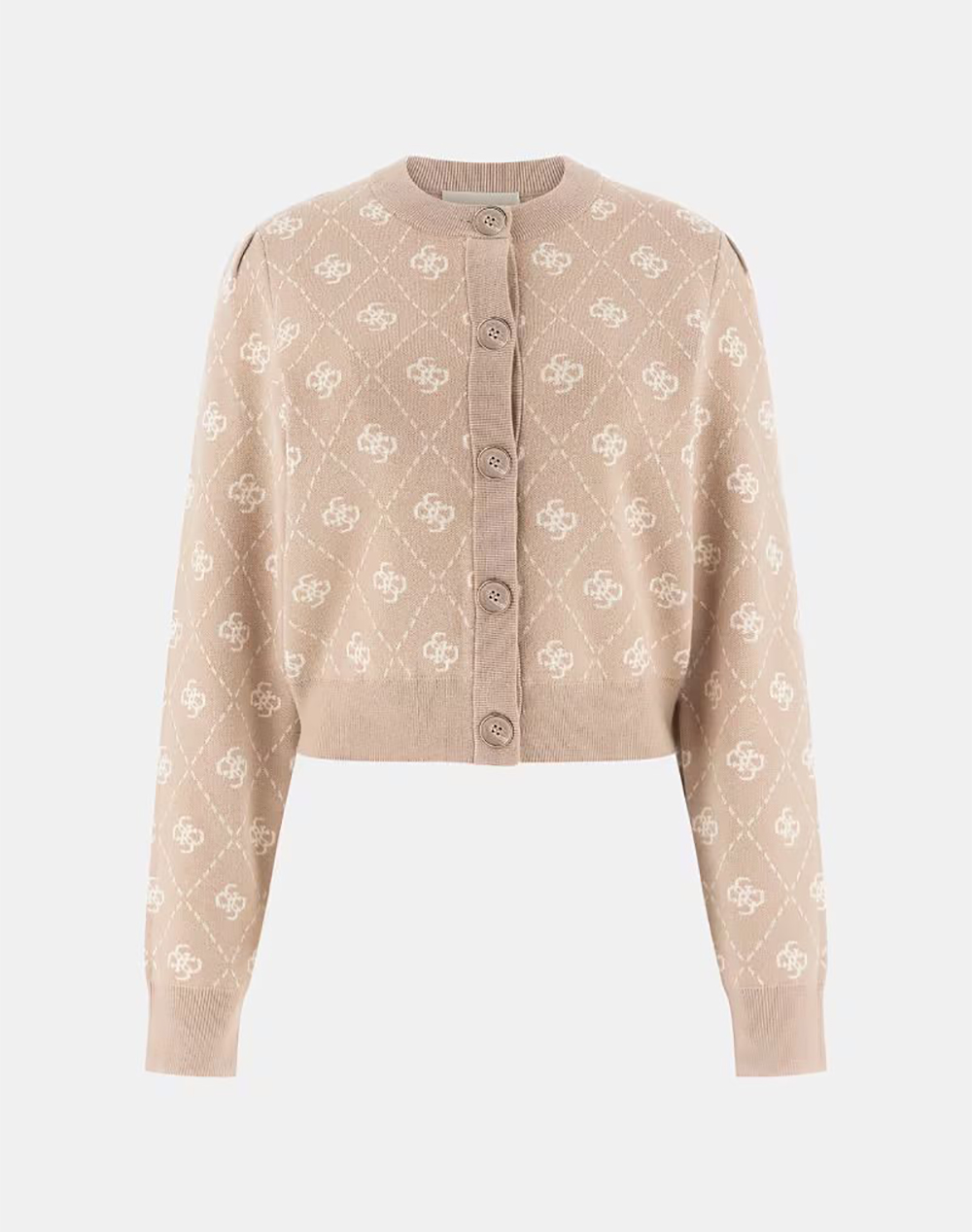 GUESS SARAH 4G LS CN CARDI SWTR ΠΛΕΚΤΟ ΓΥΝΑΙΚΕΙΟ W4BR0DZ3JD2-FNJS Biege