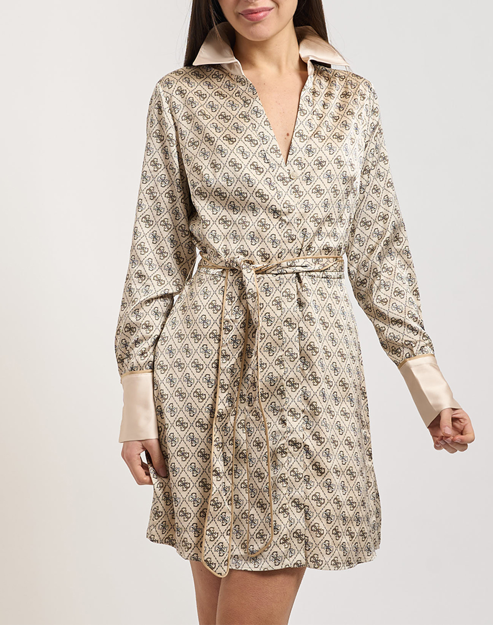 GUESS LS BLERTA CHEMISIER DRESS ΦΟΡΕΜΑ ΓΥΝΑΙΚΕΙΟ W6RK90WF1T2-P1WE Mixed