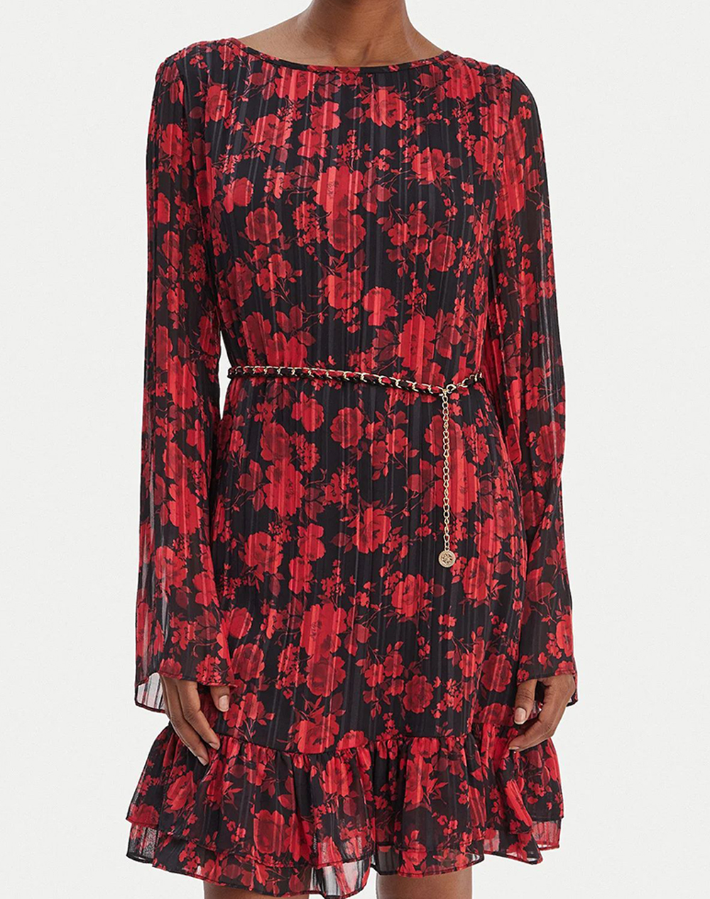 GUESS LS ILENIA PLEAT DRESS ΦΟΡΕΜΑ ΓΥΝΑΙΚΕΙΟ W6RK37WJ712-PM6M Red