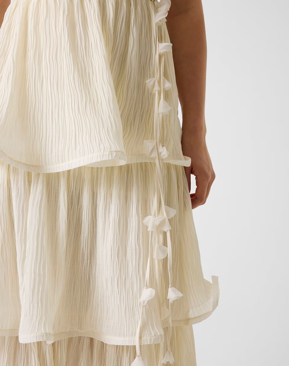 GUESS GUESS SL ALESSIA TIERED DRESS ΦΟΡΕΜΑ ΓΥΝΑΙΚΕΙΟ W6GKAGW2584-G1O6 OffWhite - 3