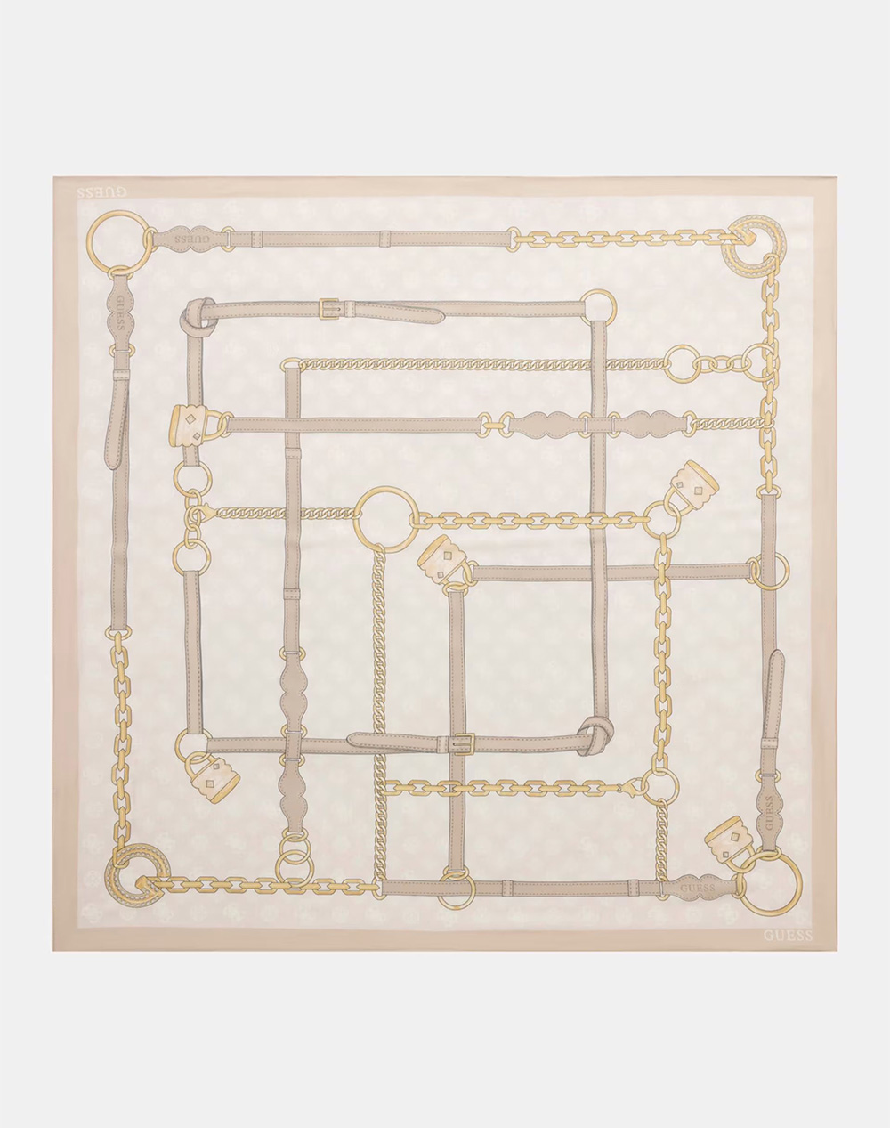 GUESS GUESS EMELIE LOGO PTD KEFIAH 120X120 ΑΞΕΣΟΥΑΡ ΓΥΝΑΙΚΕΙΟ AW5482MOD03-VNO Biege