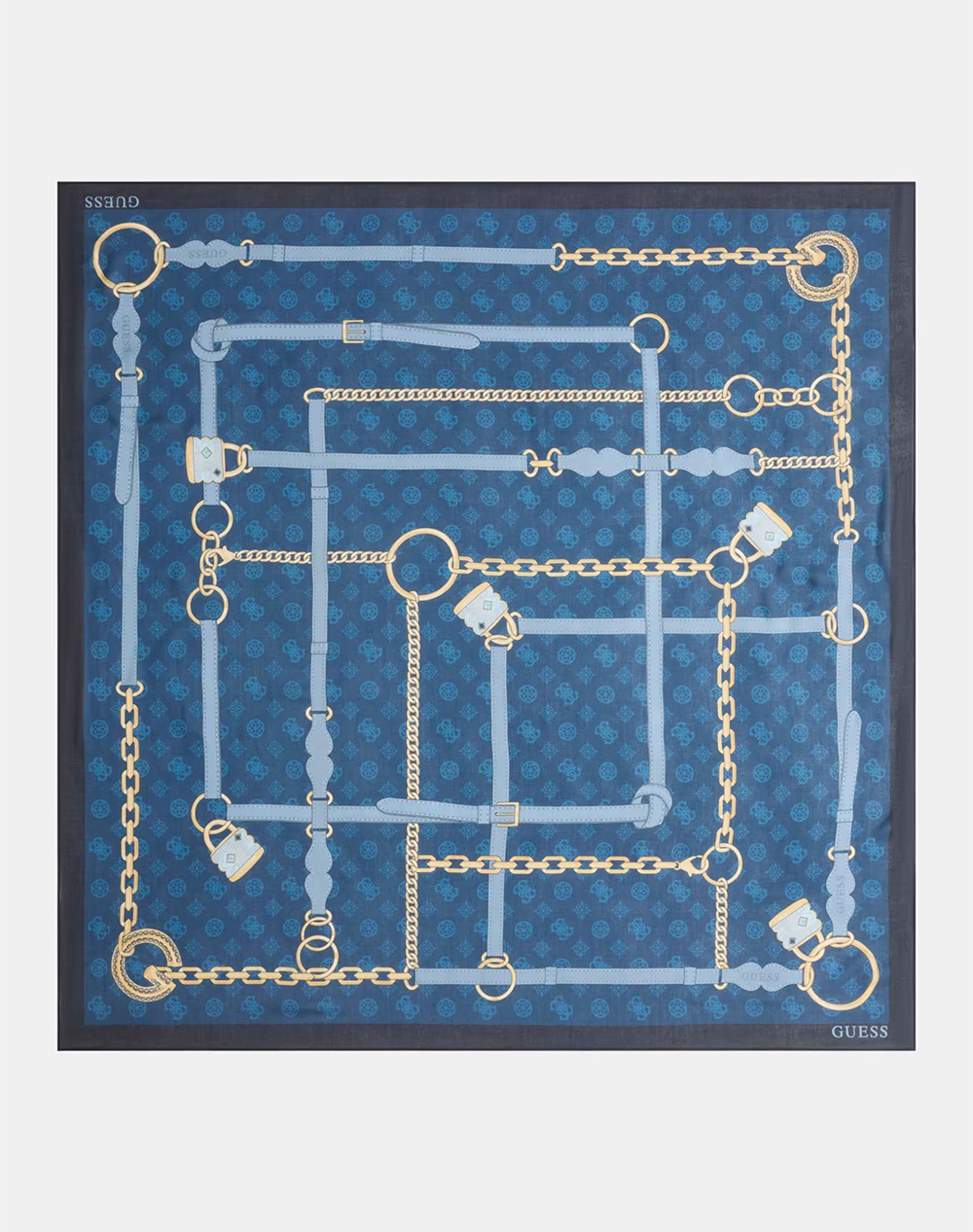 GUESS GUESS EMELIE LOGO PTD KEFIAH 120X120 ΑΞΕΣΟΥΑΡ ΓΥΝΑΙΚΕΙΟ AW5482MOD03-NLO Blue