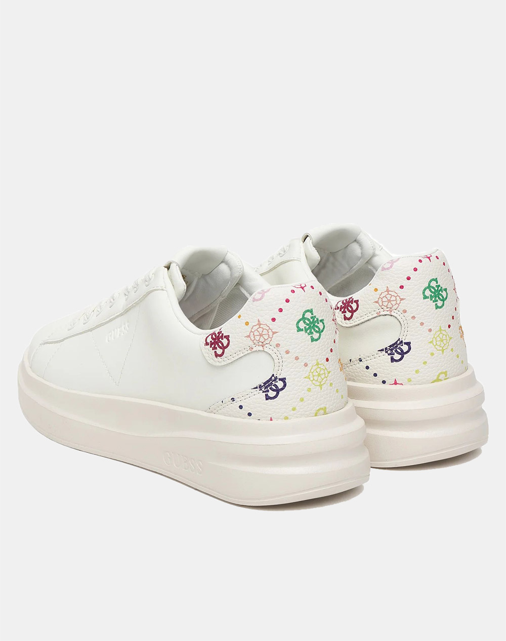 Guess Elbina11 Παπουτσι Γυναικείο Flpe11Lea12-White White Γυναικεία παπούτσια Sneakers Politikos Shop Πολιτικός