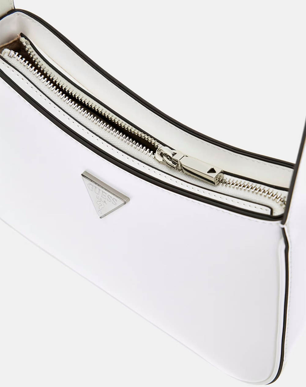 Guess Ακυρο Arnela Top Zip Shoulder Bag Τσάντα Γυναικείο Hwny9496170-Whi White Γυναικεία αξεσουάρ τσάντες Politikos Shop Πολιτικός