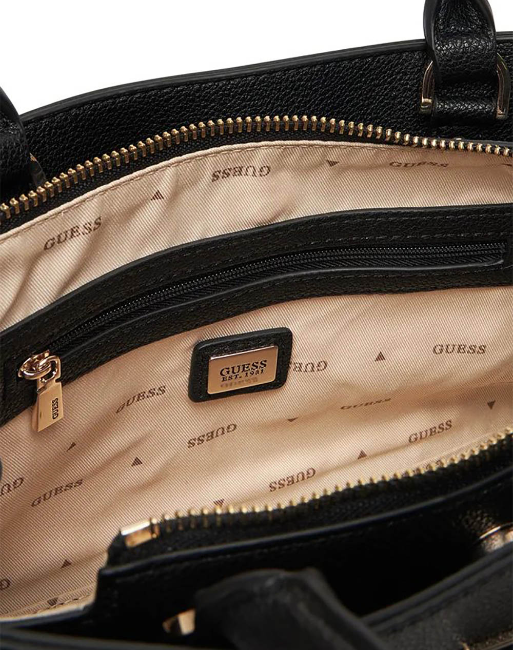 Guess Meridian Ii Shoulder Satchel Τσάντα Γυναικείο Hwbg6974090-Bla Black Γυναικεία αξεσουάρ τσάντες Politikos Shop Πολιτικός