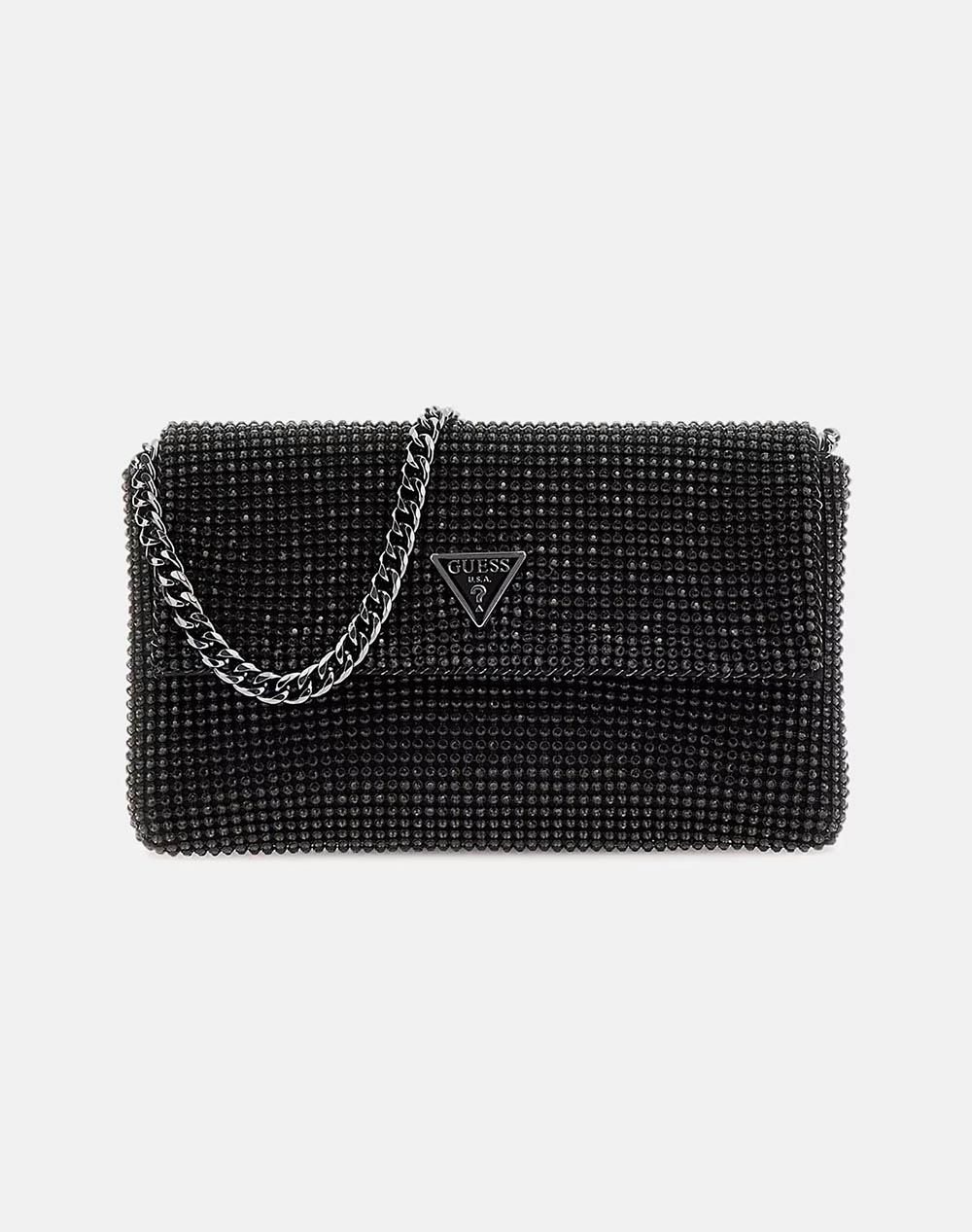 GUESS ΑΚΥΡΟ ZALINA FLAP CLUTCH ΤΣΑΝΤΑ ΓΥΝΑΙΚΕΙΟ HWRB9350700-BLA Black
