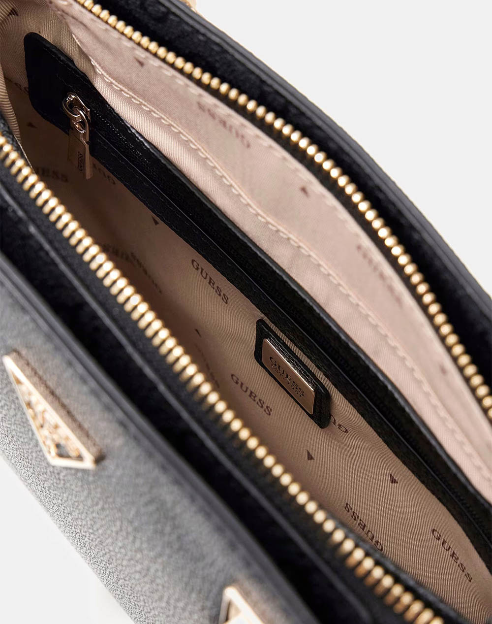 Guess Noelle Ii Sml Multi Comp Stchl Τσάντα Γυναικείο Hwbg9672050-Clo Gray Γυναικεία αξεσουάρ τσάντες Politikos Shop Πολιτικός