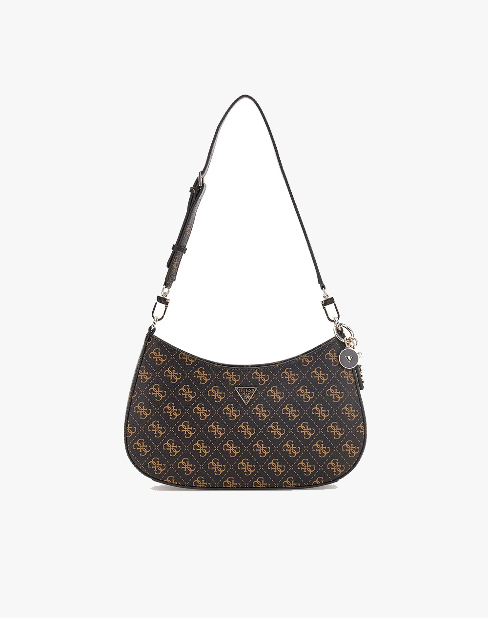 GUESS NOELLE II TOP ZIP SHOULDER BAG ΤΣΑΝΤΑ ΓΥΝΑΙΚΕΙΟ HWQG9672180-BNL DarkBrown