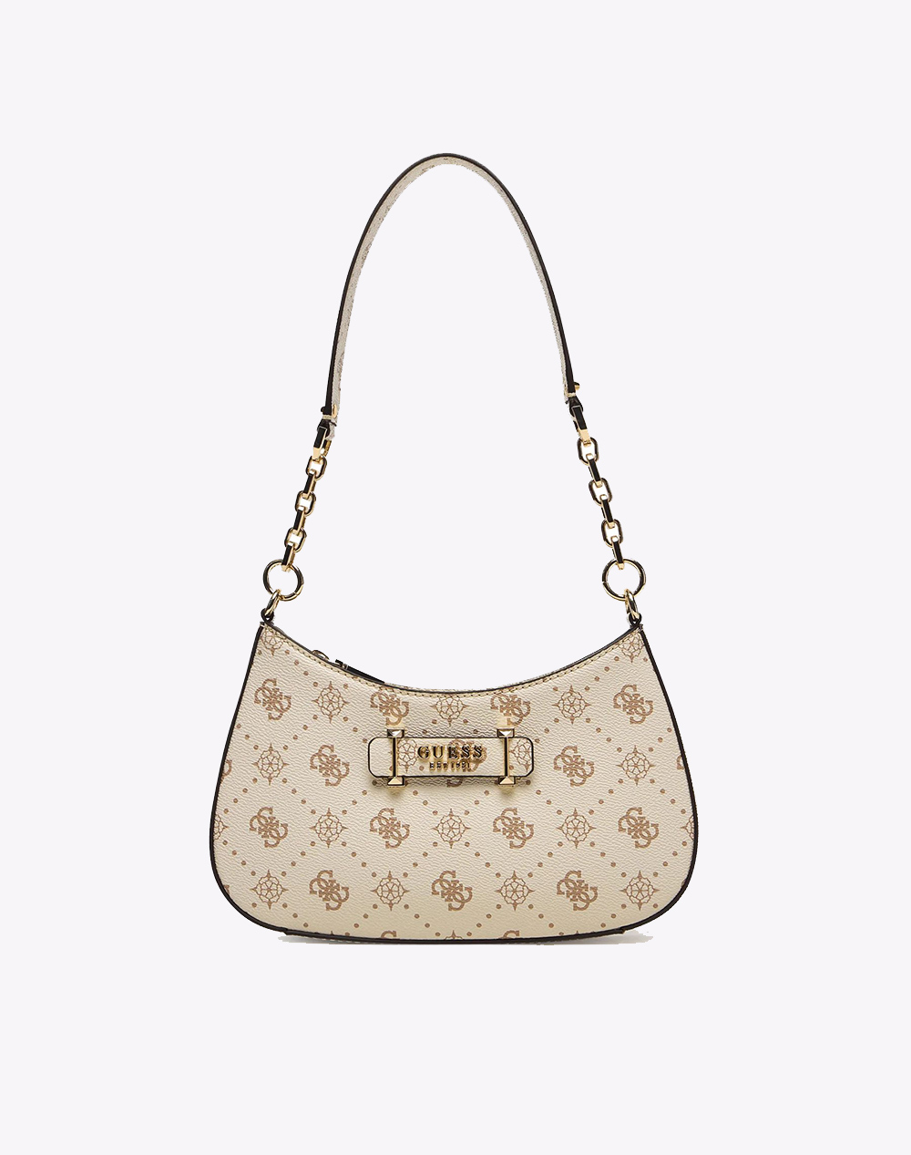 GUESS CARRIE LOGO TOP ZIP SHLDR BAG ΤΣΑΝΤΑ ΓΥΝΑΙΚΕΙΟ HWGP9898180-VNO Cream