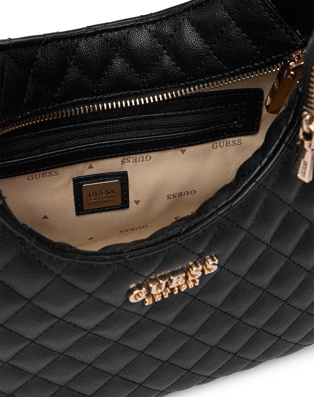 Guess Atabey Hobo Τσάντα Γυναικείο Hwqg9894010-Bla Black Γυναικεία αξεσουάρ τσάντες Politikos Shop Πολιτικός
