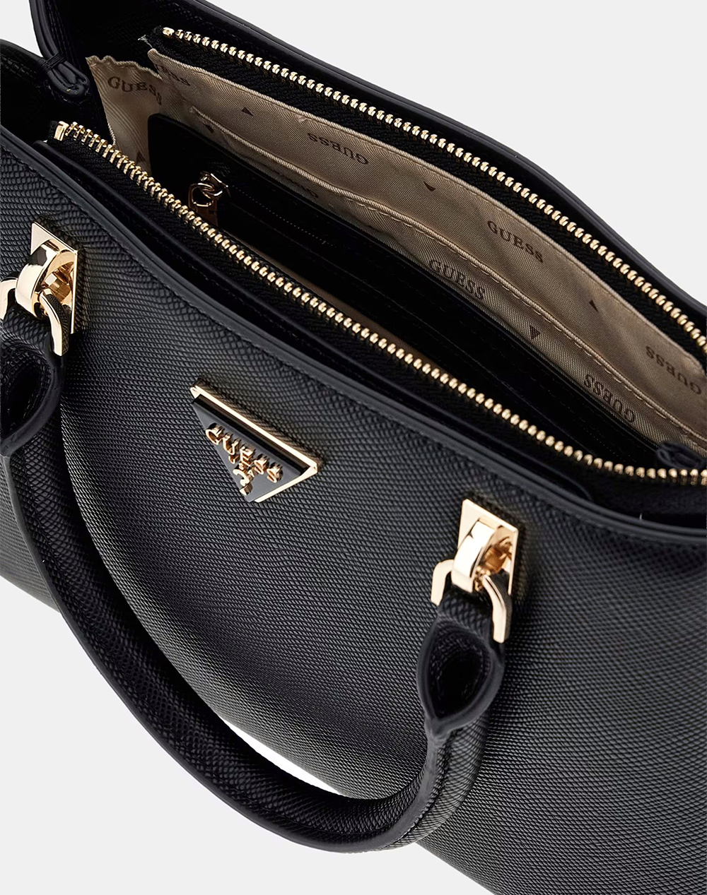 Guess Noelle Ii Sml Multi Comp Stchl Τσάντα Γυναικείο Hwzg9672050-Bla Black Γυναικεία αξεσουάρ τσάντες Politikos Shop Πολιτικός