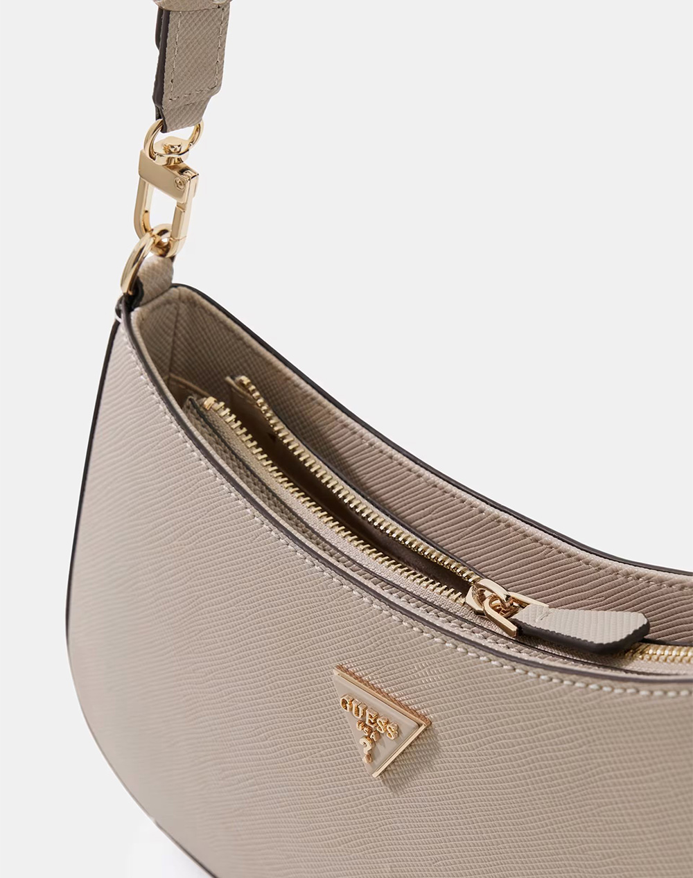 Guess Noelle Ii Top Zip Shoulder Bag Τσάντα Γυναικείο Hwzg9672180-Tau Biege Γυναικεία αξεσουάρ τσάντες Politikos Shop Πολιτικός