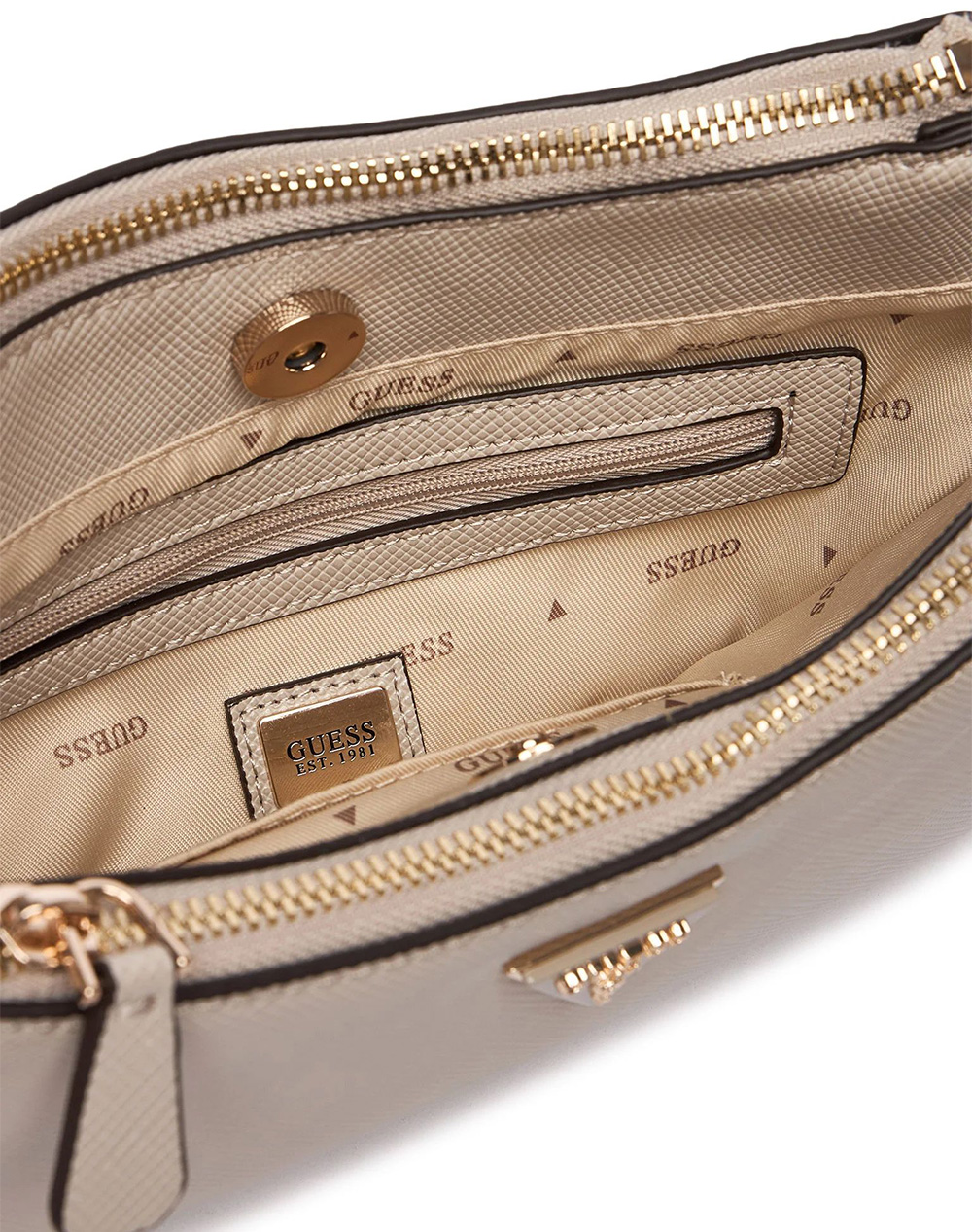 Guess Noelle Ii 3 Comp Shldr Xbody Τσάντα Γυναικείο Hwzg9672730-Tau Biege Γυναικεία αξεσουάρ τσάντες Politikos Shop Πολιτικός