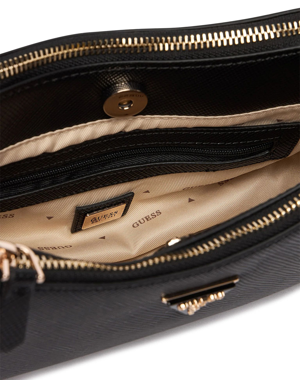 Guess Noelle Ii 3 Comp Shldr Xbody Τσάντα Γυναικείο Hwzg9672730-Bla Black Γυναικεία αξεσουάρ τσάντες Politikos Shop Πολιτικός