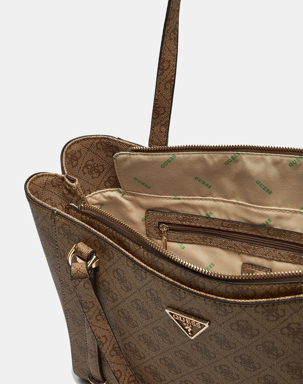 Guess Eco Erica Elite Tote Τσάντα Γυναικείο Hwesg951023-Ltl Sandybrown Γυναικεία αξεσουάρ τσάντες Politikos Shop Πολιτικός