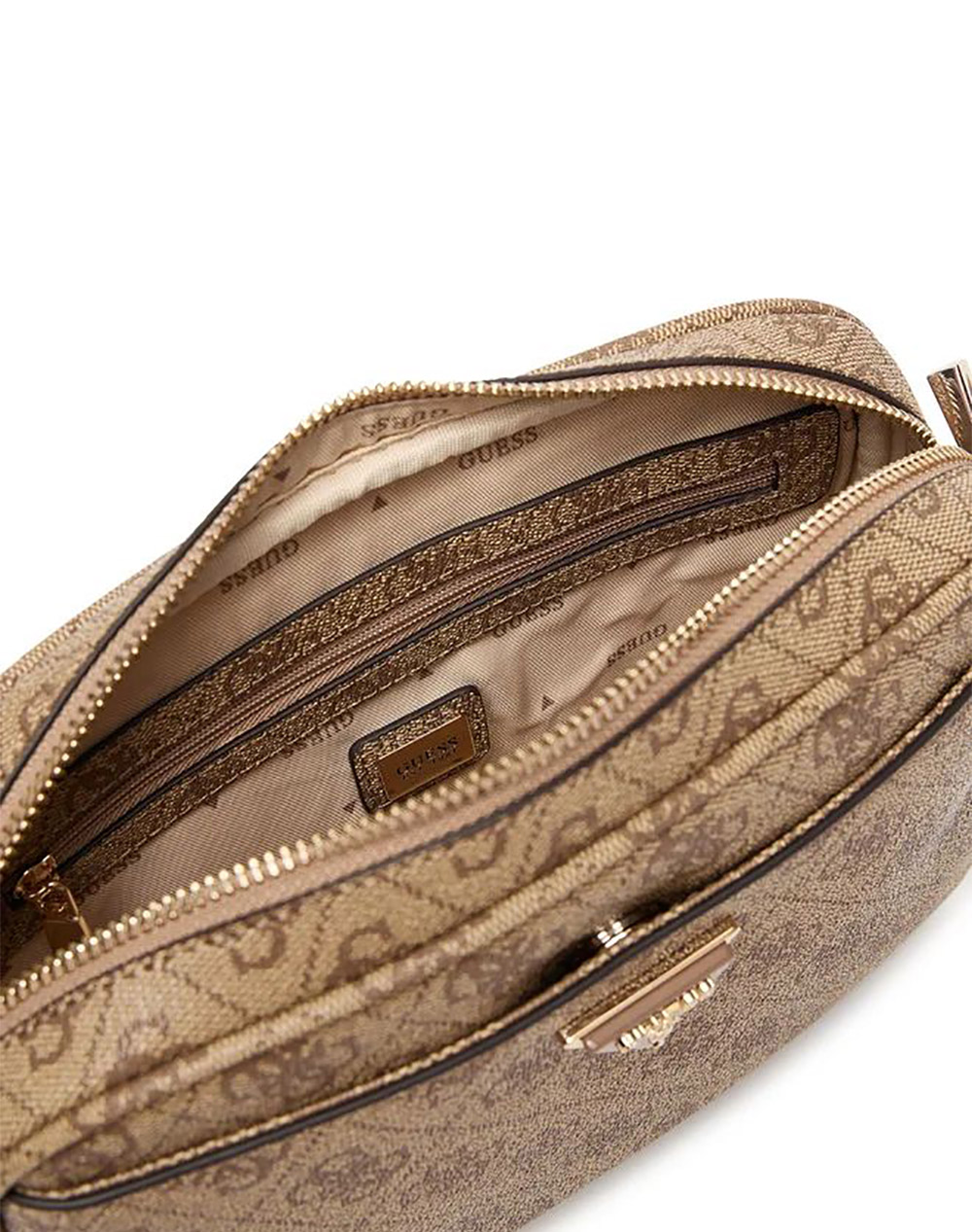 Guess Meridian Ii Camera Bag Τσάντα Γυναικείο Hwsg6974140-Ltl Sandybrown Γυναικεία αξεσουάρ τσάντες Politikos Shop Πολιτικός