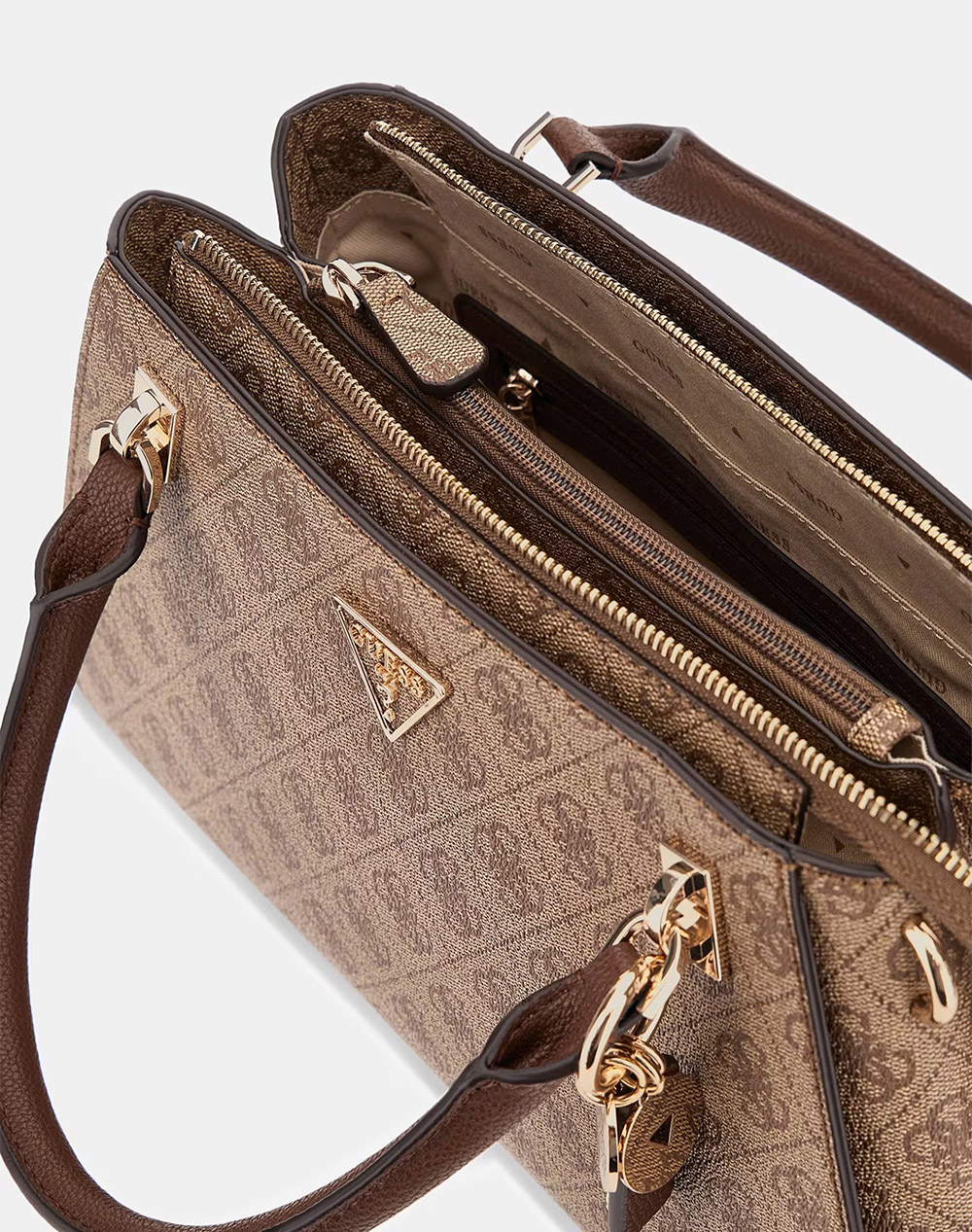 Guess Noelle Ii Luxury Satchel Τσάντα Γυναικείο Hwbg9672070-Lgw Sandybrown Γυναικεία αξεσουάρ τσάντες Politikos Shop Πολιτικός