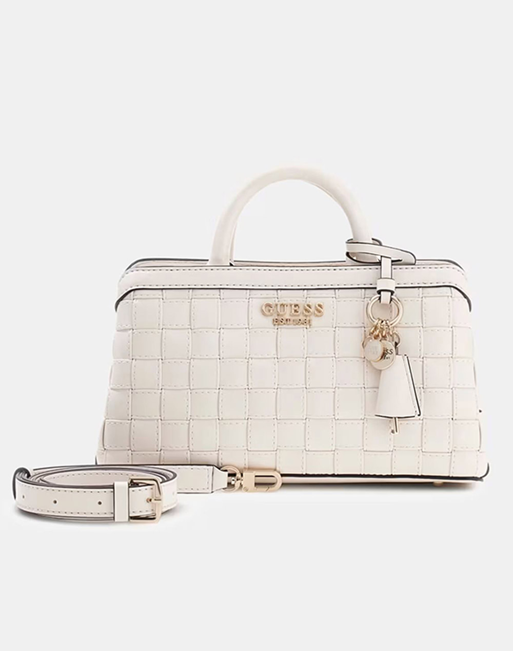 GUESS SANDY SML GIRLFRIEND SATCHEL ΤΣΑΝΤΑ ΓΥΝΑΙΚΕΙΟ HWWG8418050-OFF OffWhite
