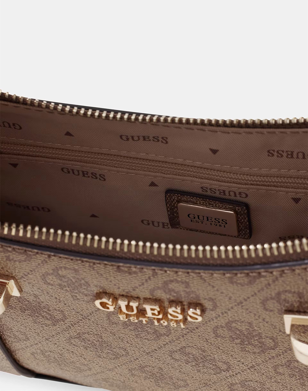 Guess Leona Logo Shoulder Bag Τσάντα Γυναικείο Hwsg9917180-Ltl Cappuccino Γυναικεία αξεσουάρ τσάντες Politikos Shop Πολιτικός
